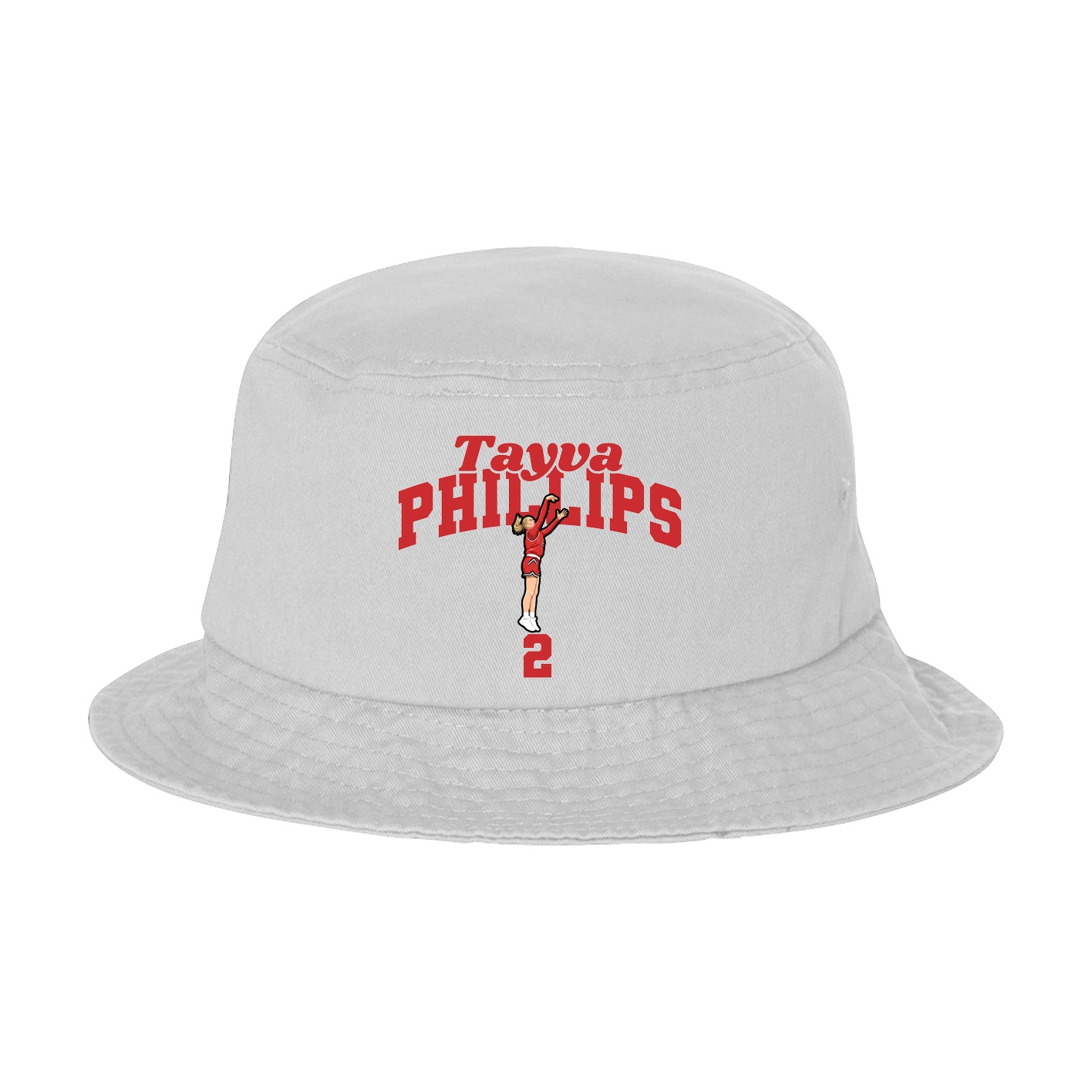 Bucket Cap — Signature Arch in White