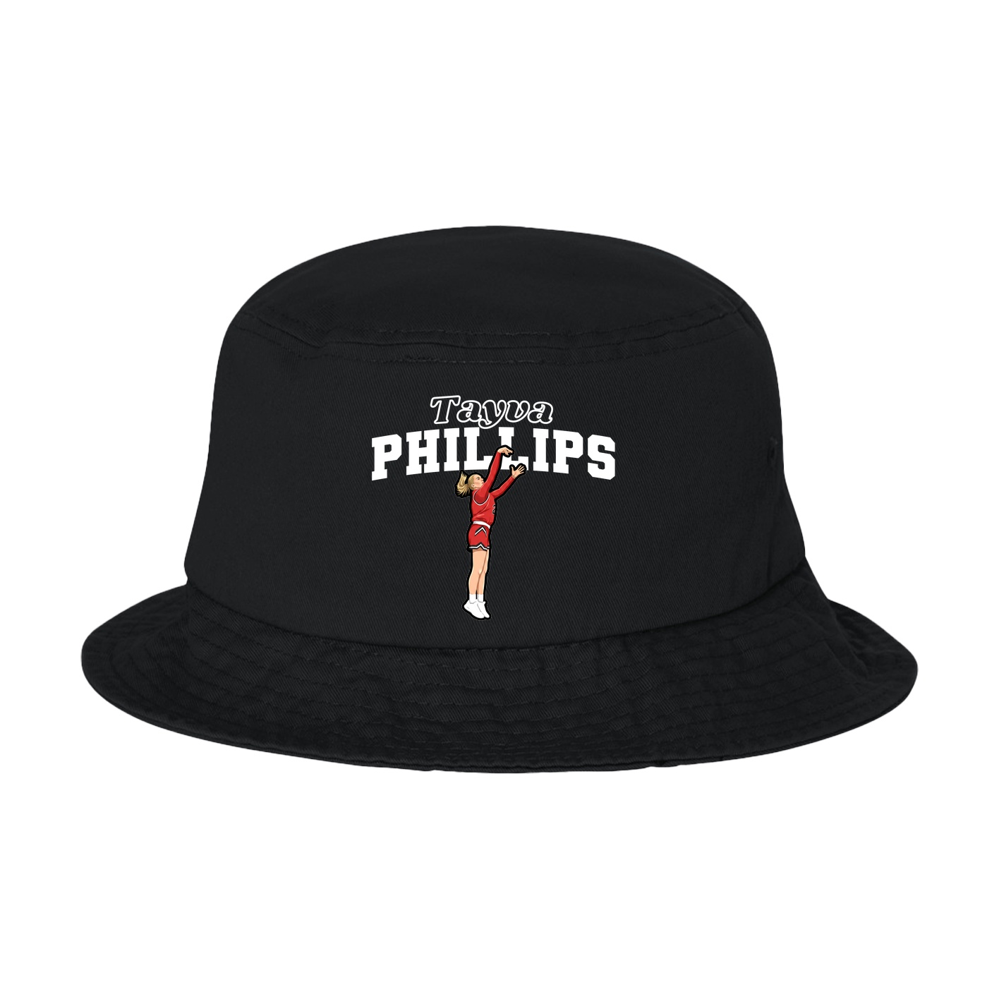 Bucket Cap — Name Arch in Black