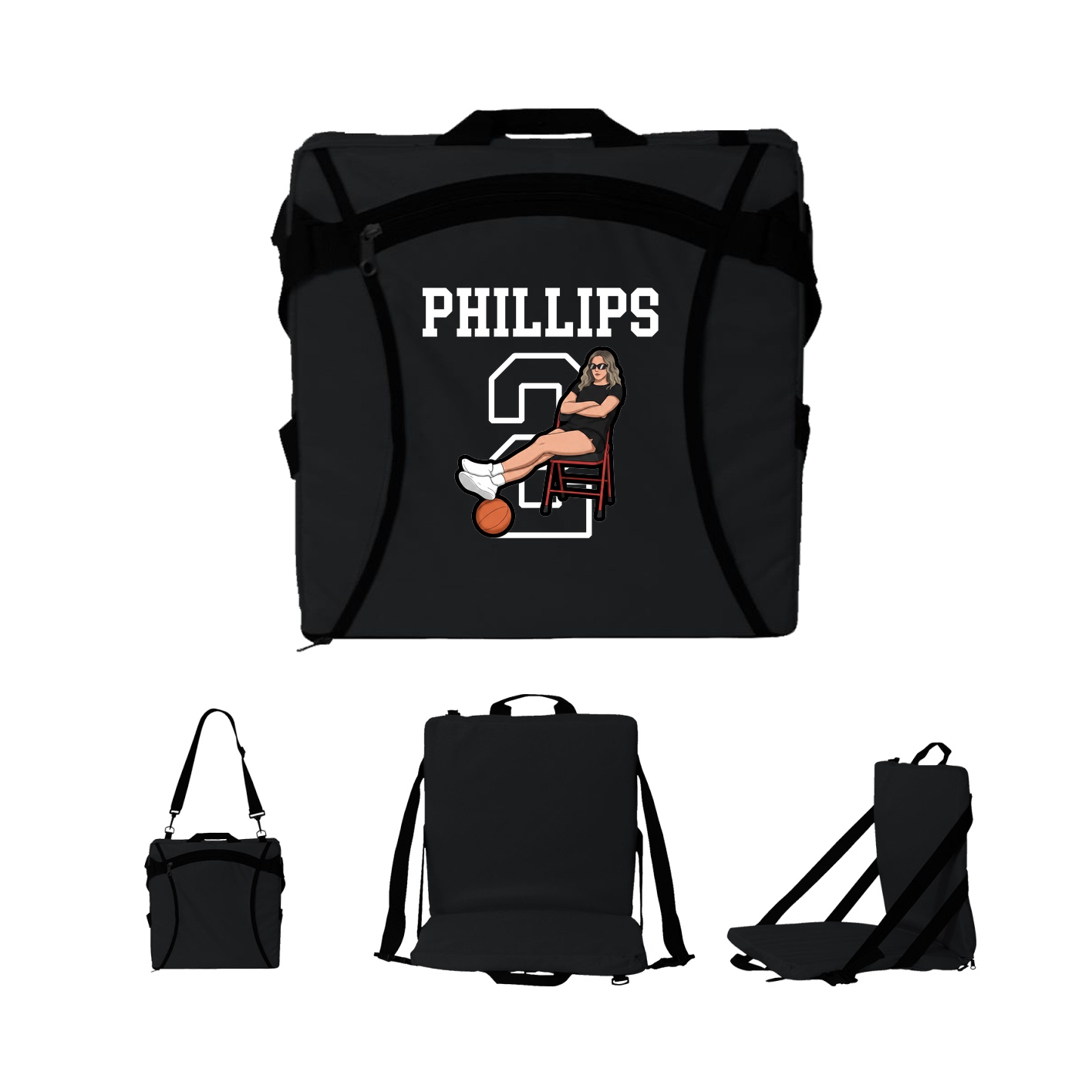 Folding Stadium Seat — Shirsey in Black