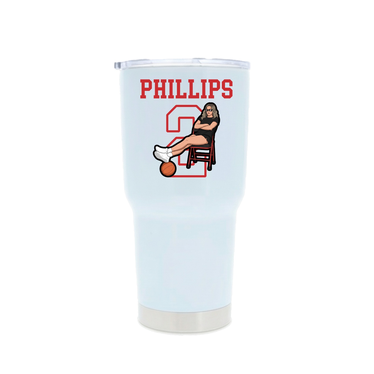 30oz Stainless Steel Tumbler — Shirsey in White