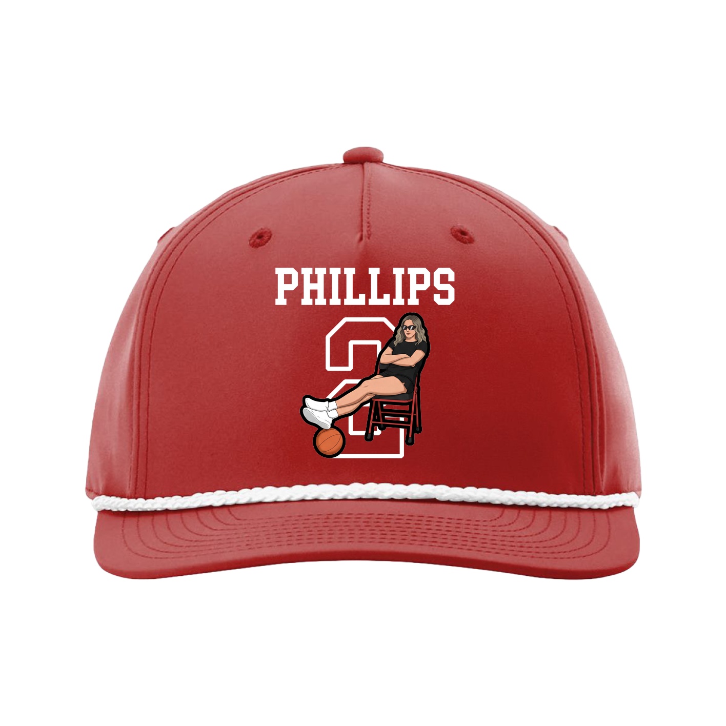 Five-Panel Classic Rope Cap — Shirsey in Red