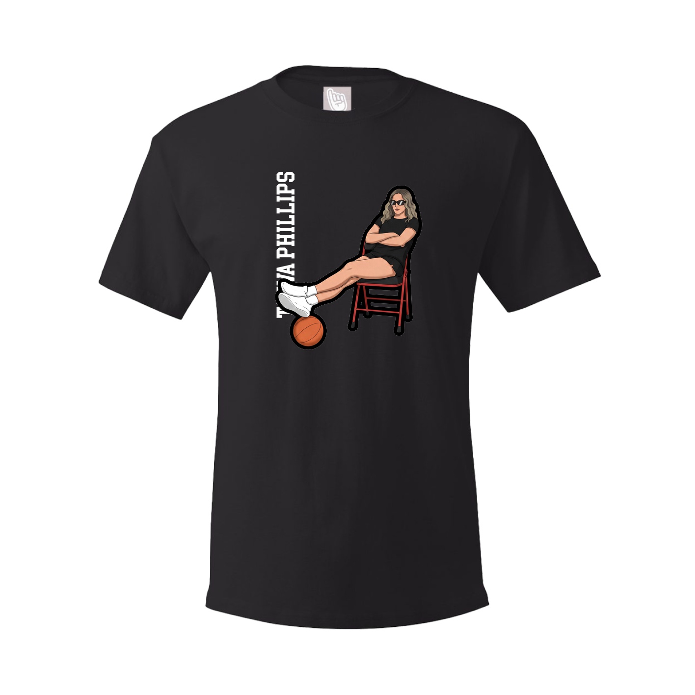 Youth Tee — Name Vertical in Black
