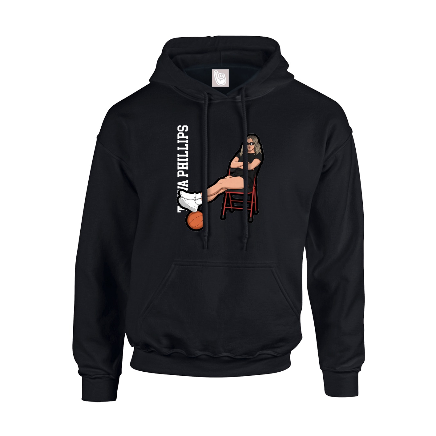 Youth Hoodie — Name Vertical in Black