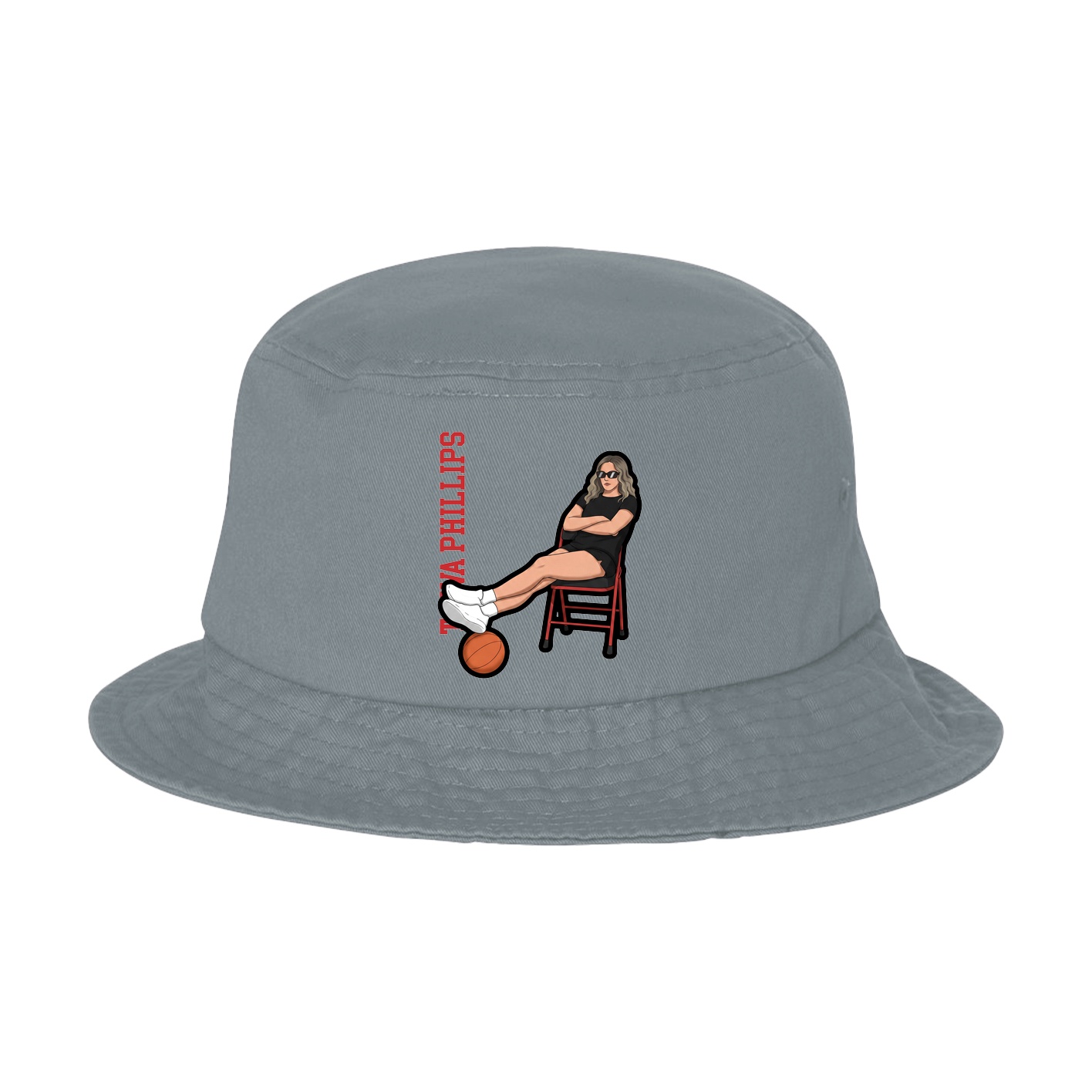 Bucket Cap — Name Vertical in Grey