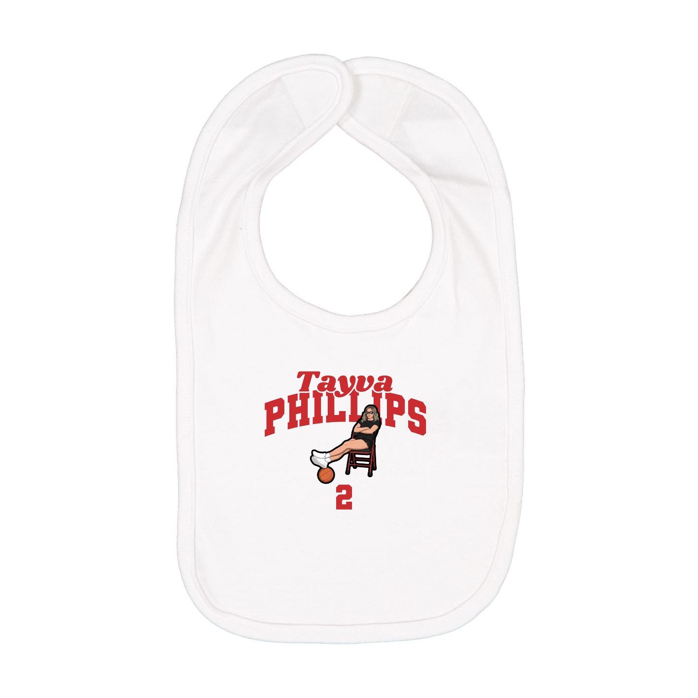 Infant Bib — Signature Arch in White