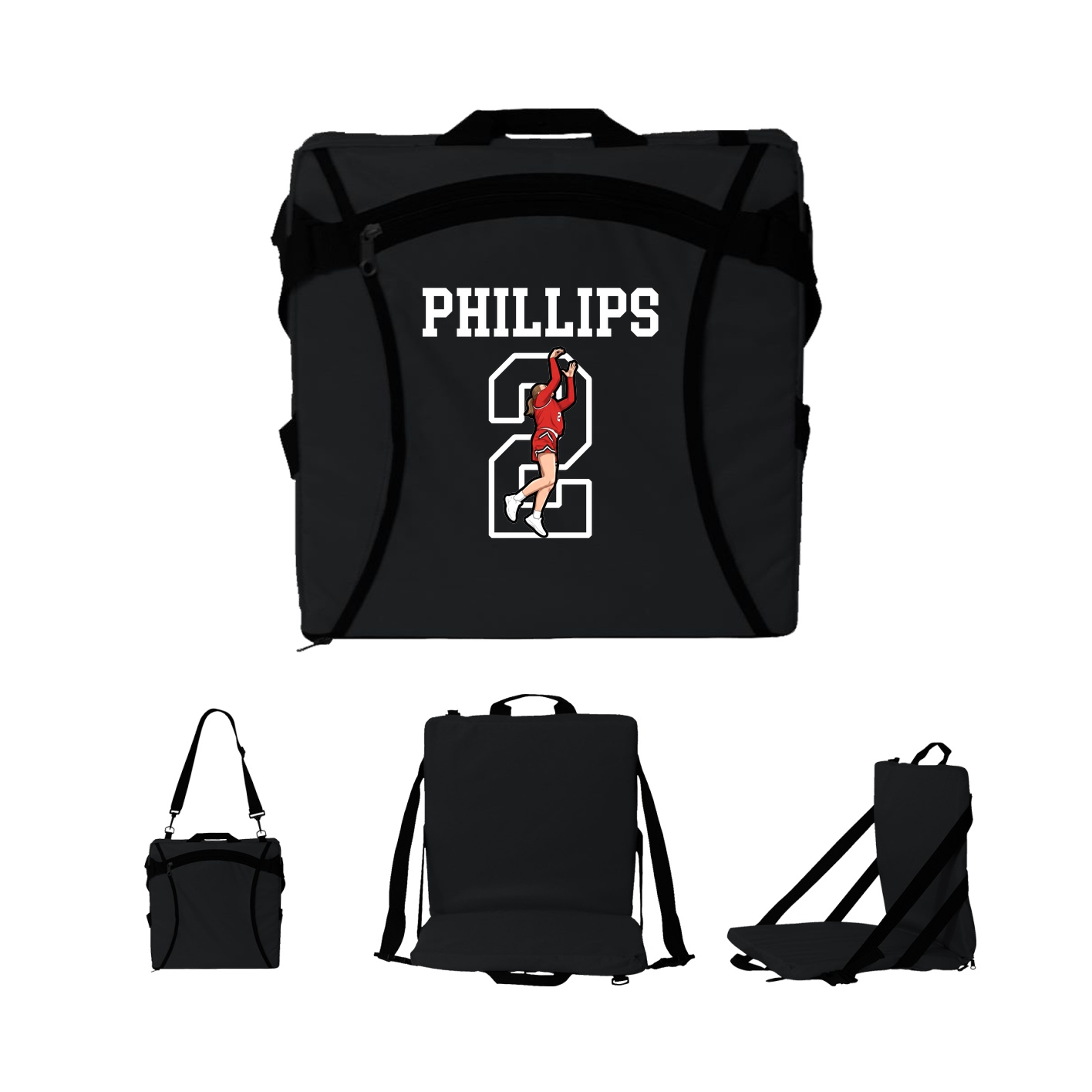 Folding Stadium Seat — Shirsey in Black