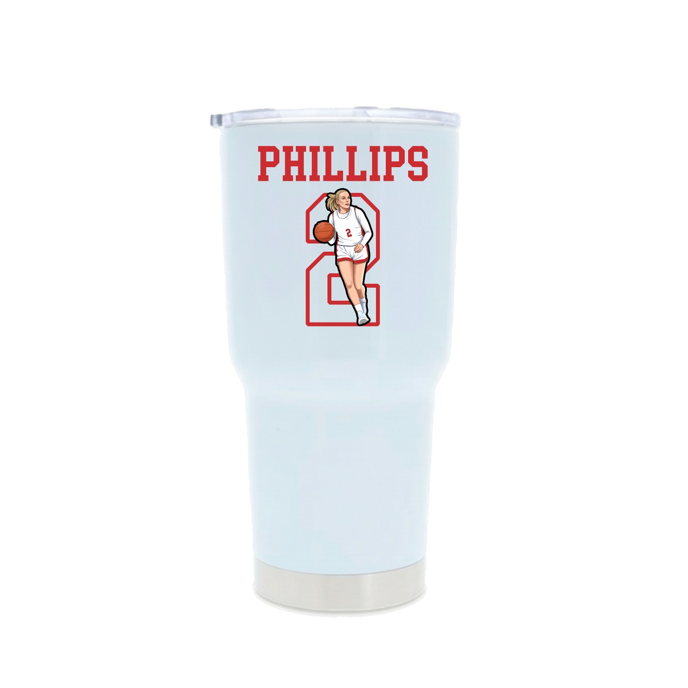 30oz Stainless Steel Tumbler — Shirsey in White