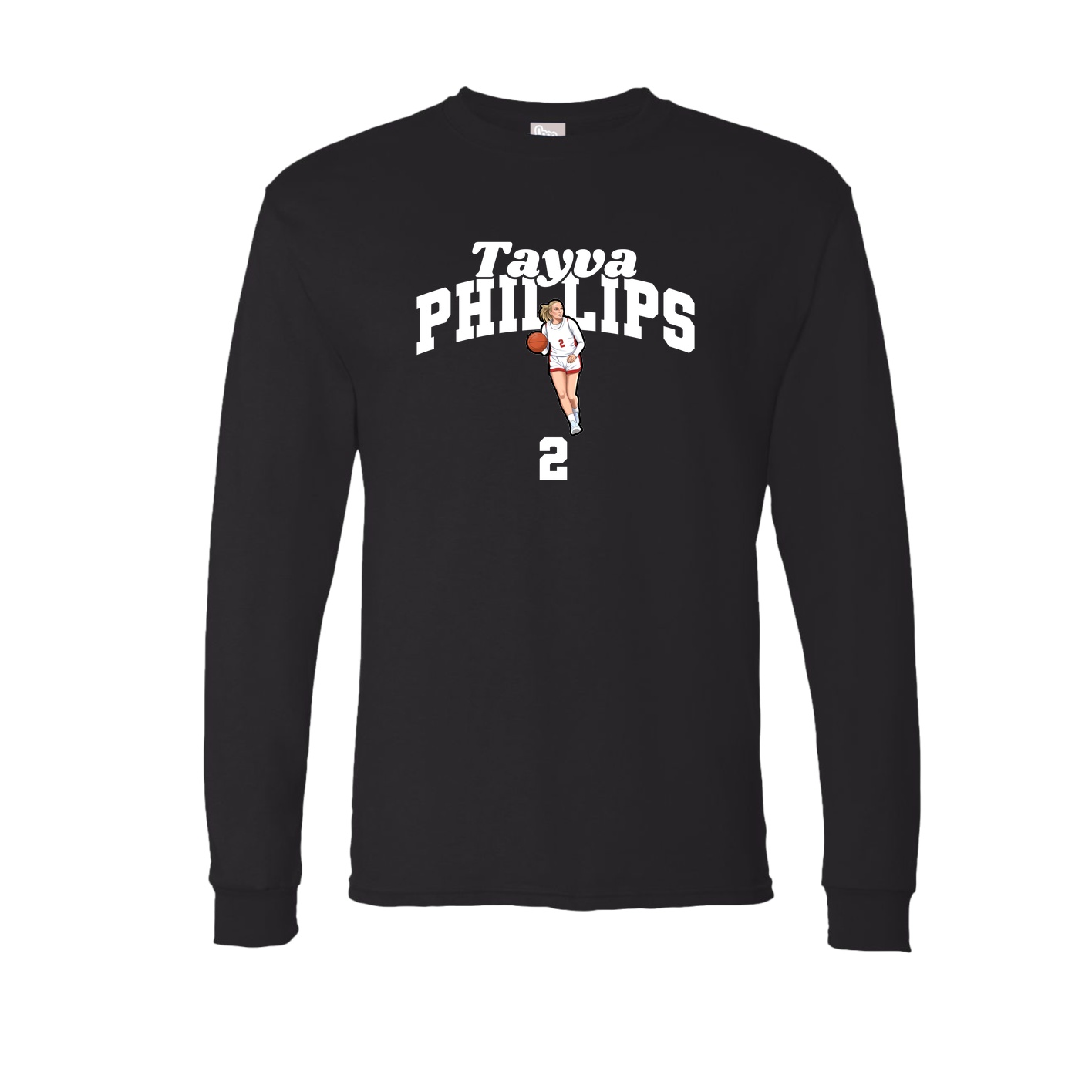 Long Sleeve Tee — Signature Arch in Black