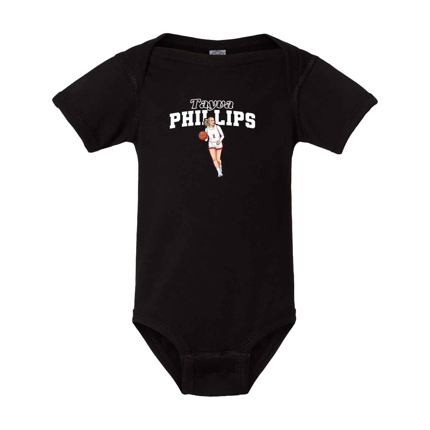 Baby Onesie — Name Arch in Black