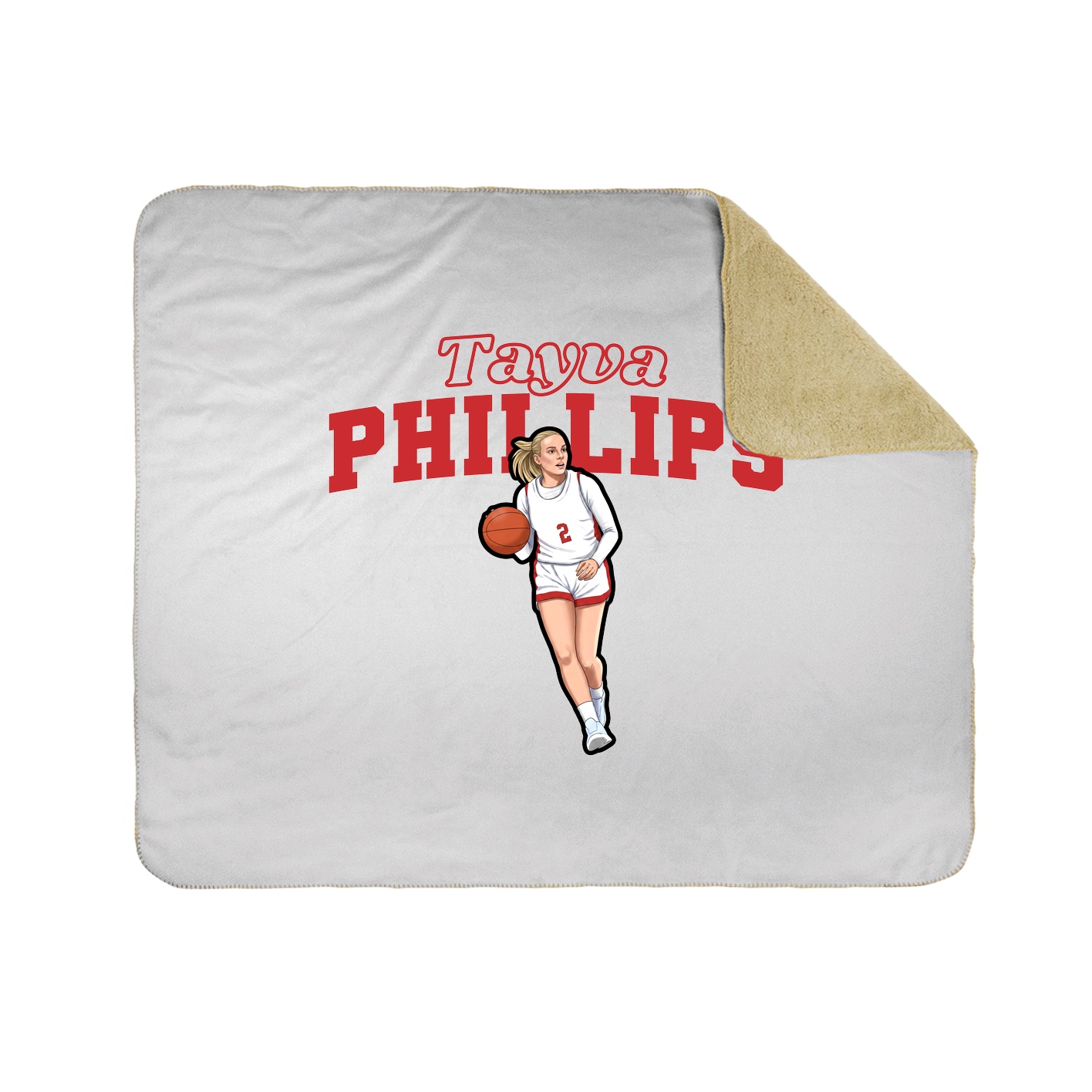 Throw Blanket — Name Arch in White