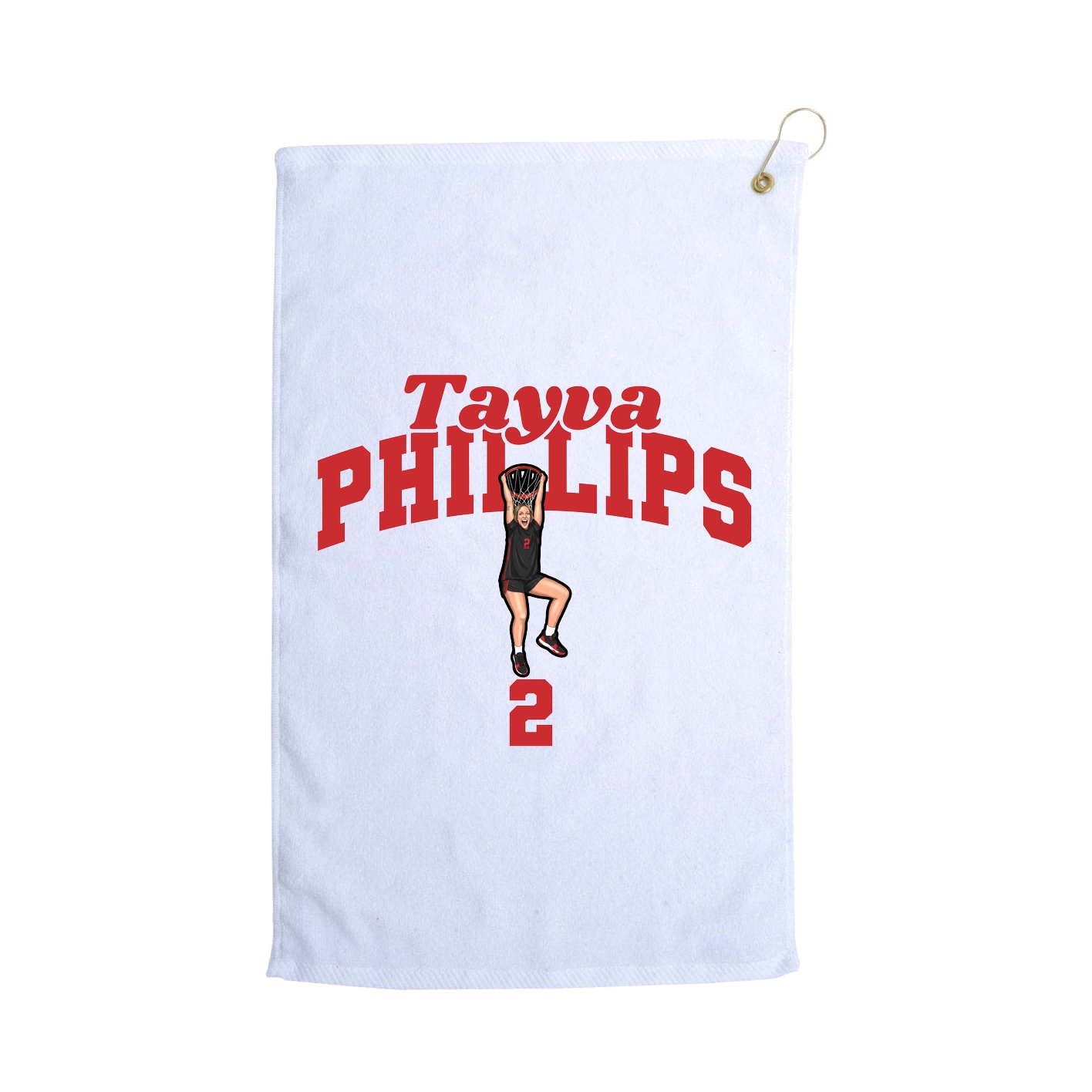 Golf Towel — Signature Arch in White