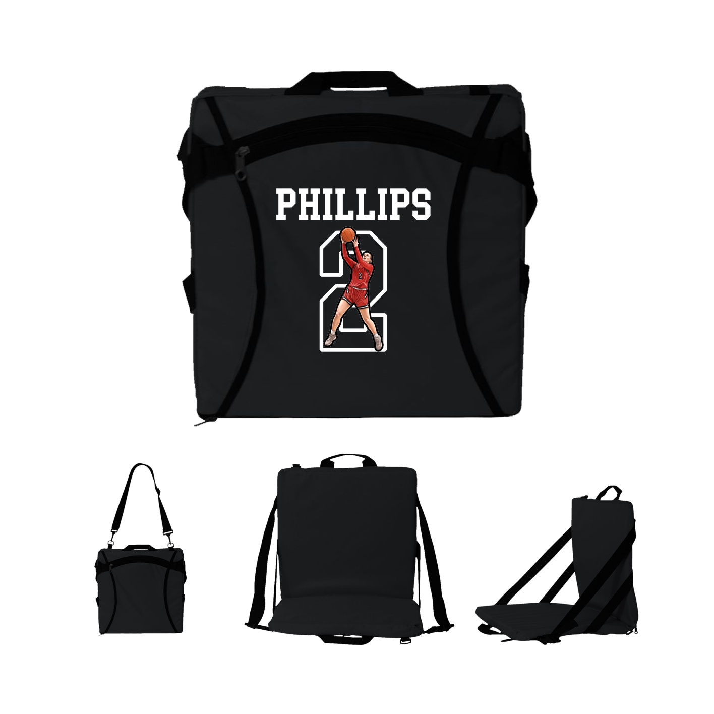 Folding Stadium Seat — Shirsey in Black