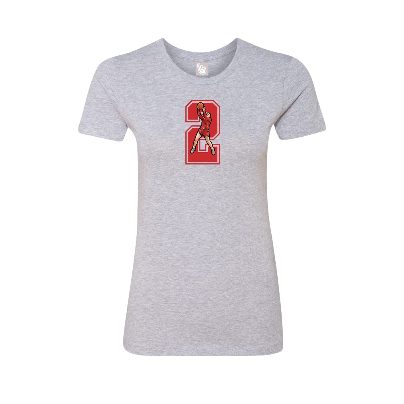 Womens Tee — Number in Grey