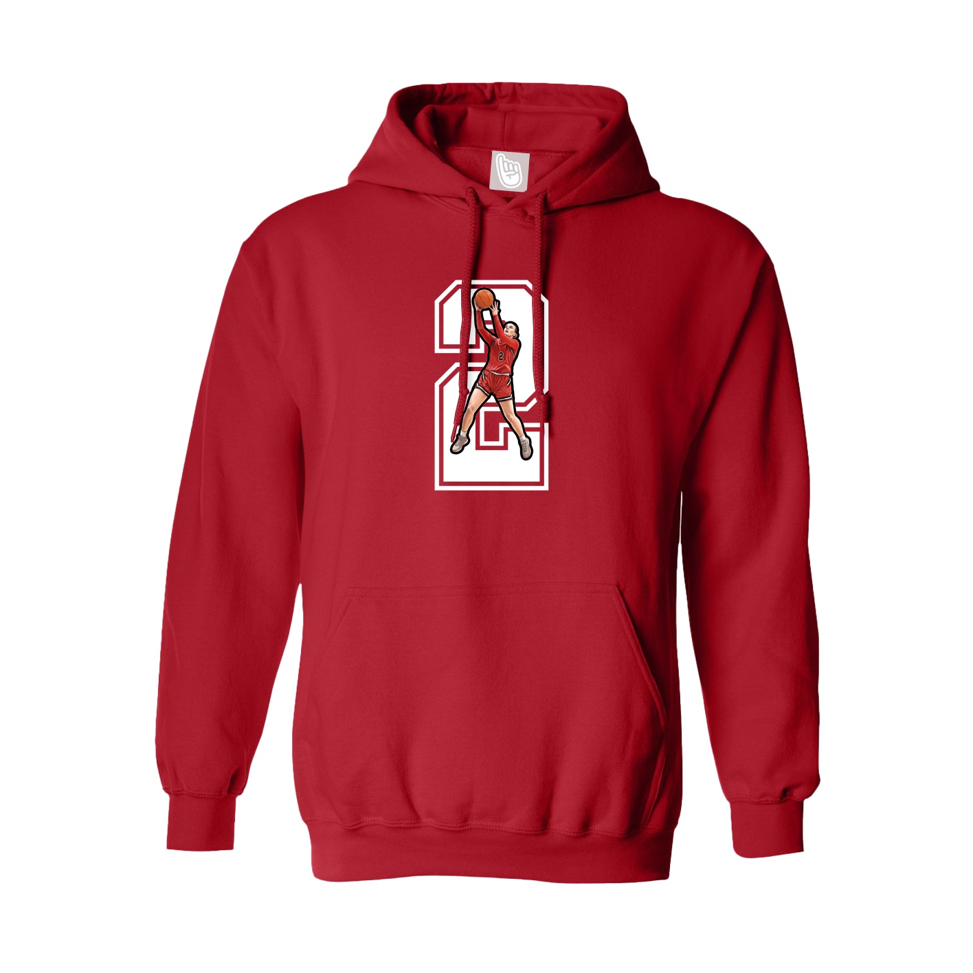 Hoodie — Number in Red