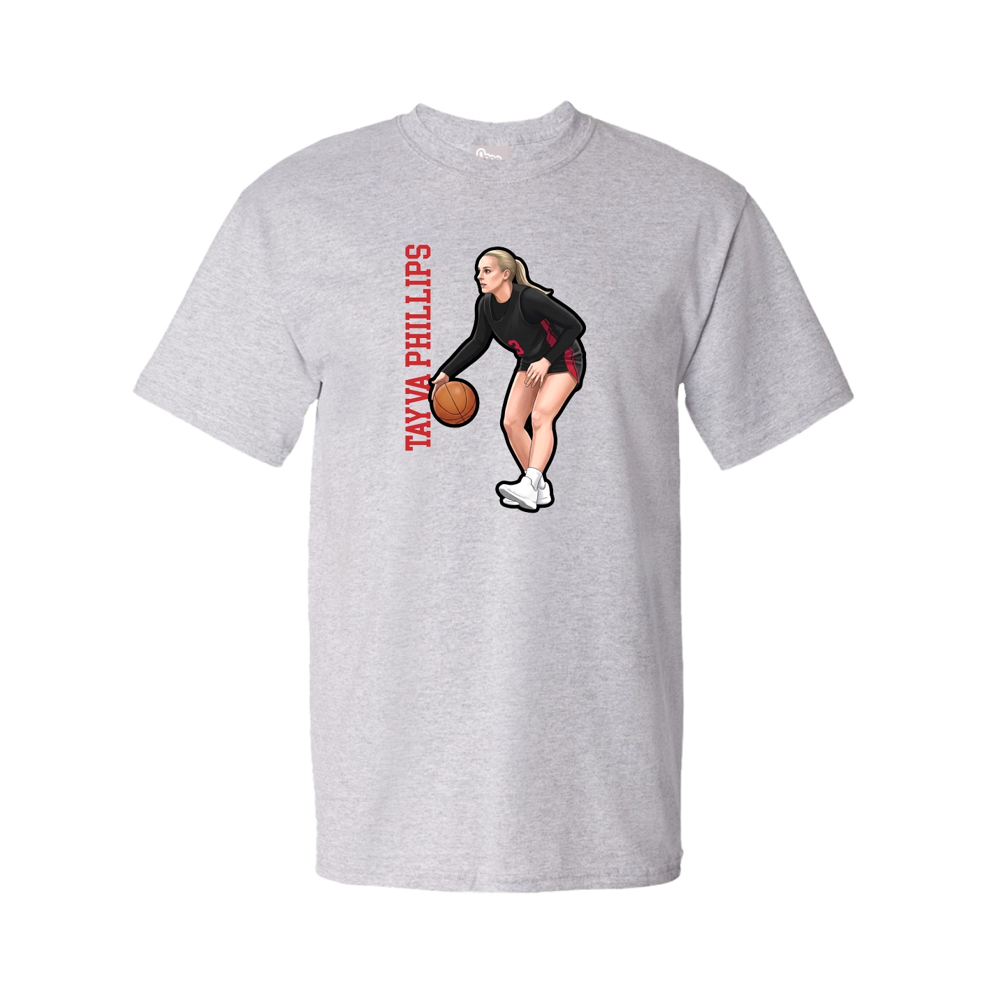 Youth Tee — Name Vertical in Grey