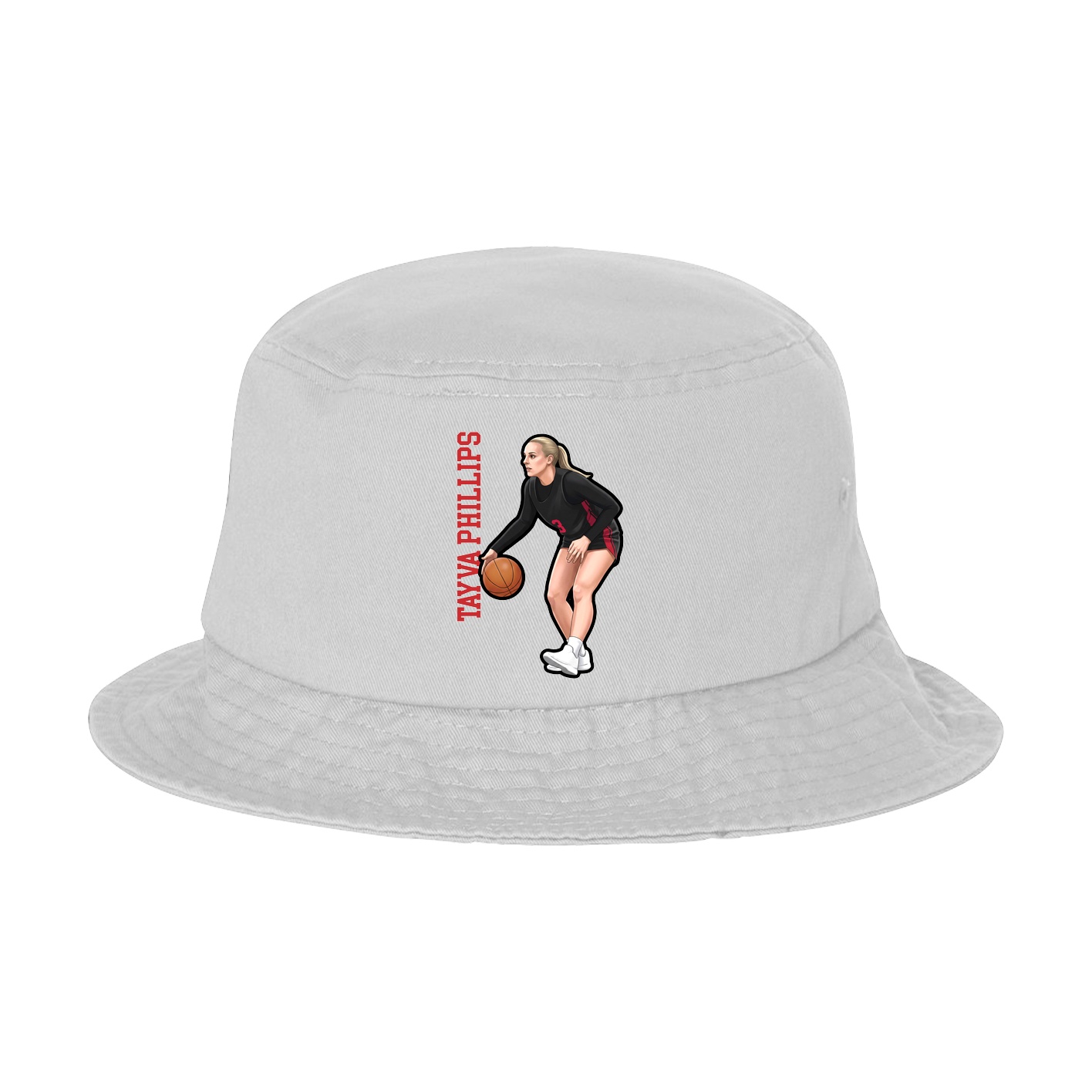 Bucket Cap — Name Vertical in White