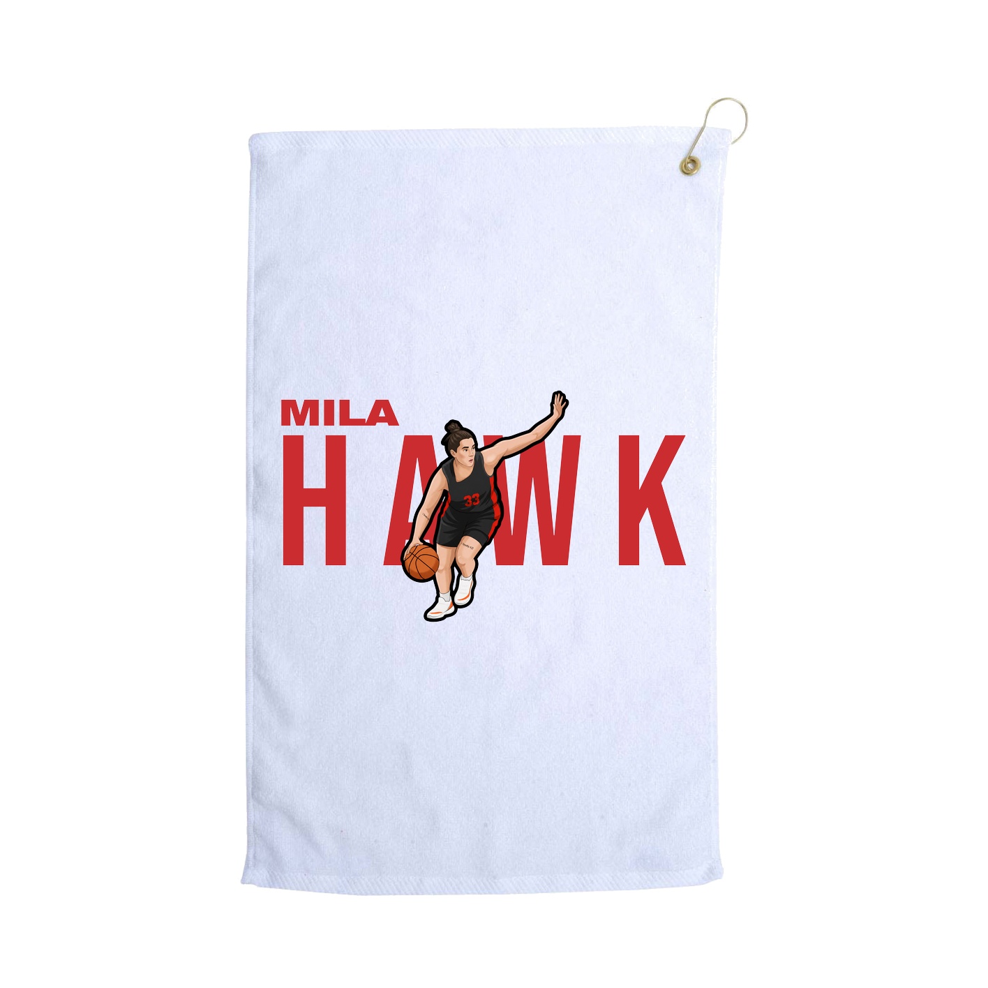 Golf Towel — Player Name in White