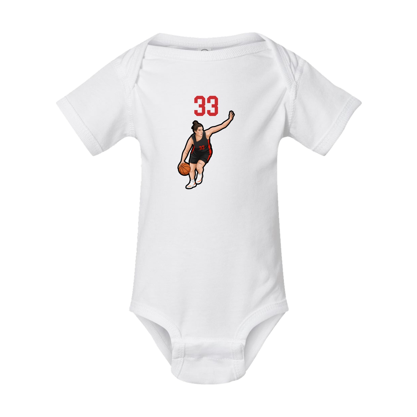 Baby Onesie — Number Top in White