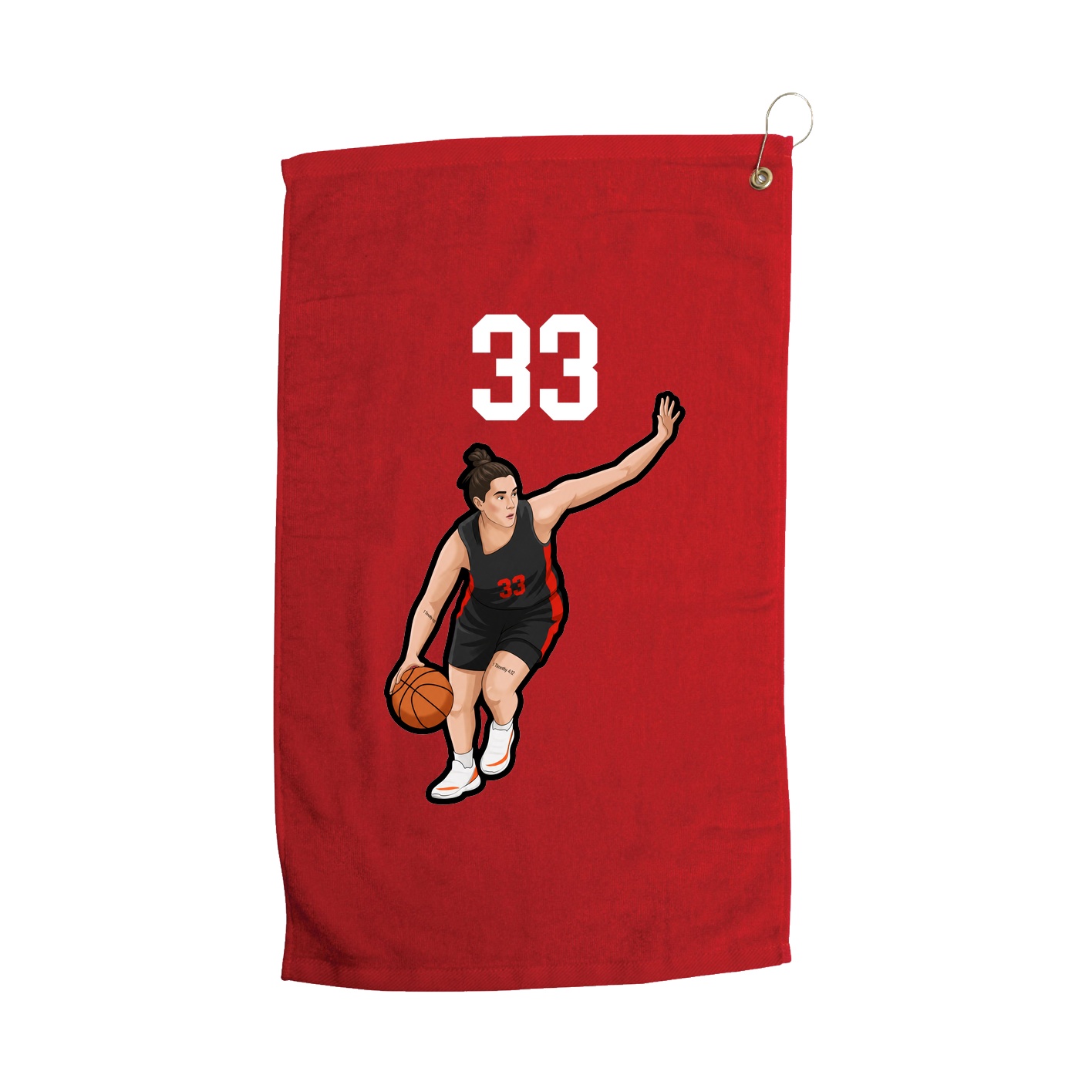 Golf Towel — Number Top in Red