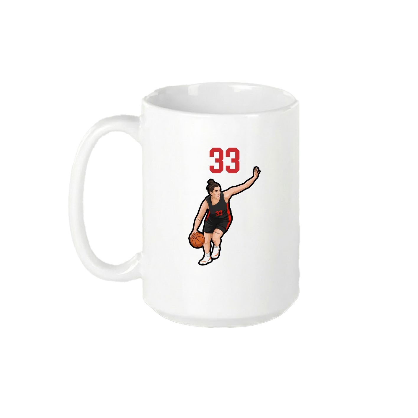 15oz Coffee Mug — Number Top in White