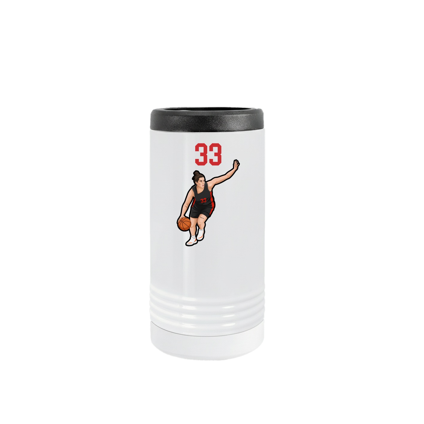 Slim Beverage Holder — Number Top in White
