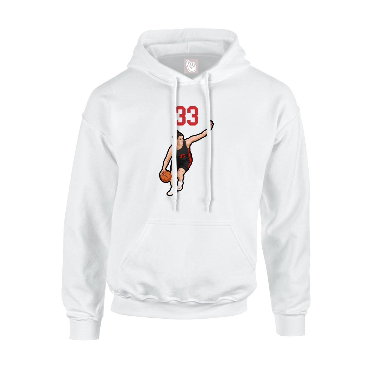 Hoodie — Number Top in White