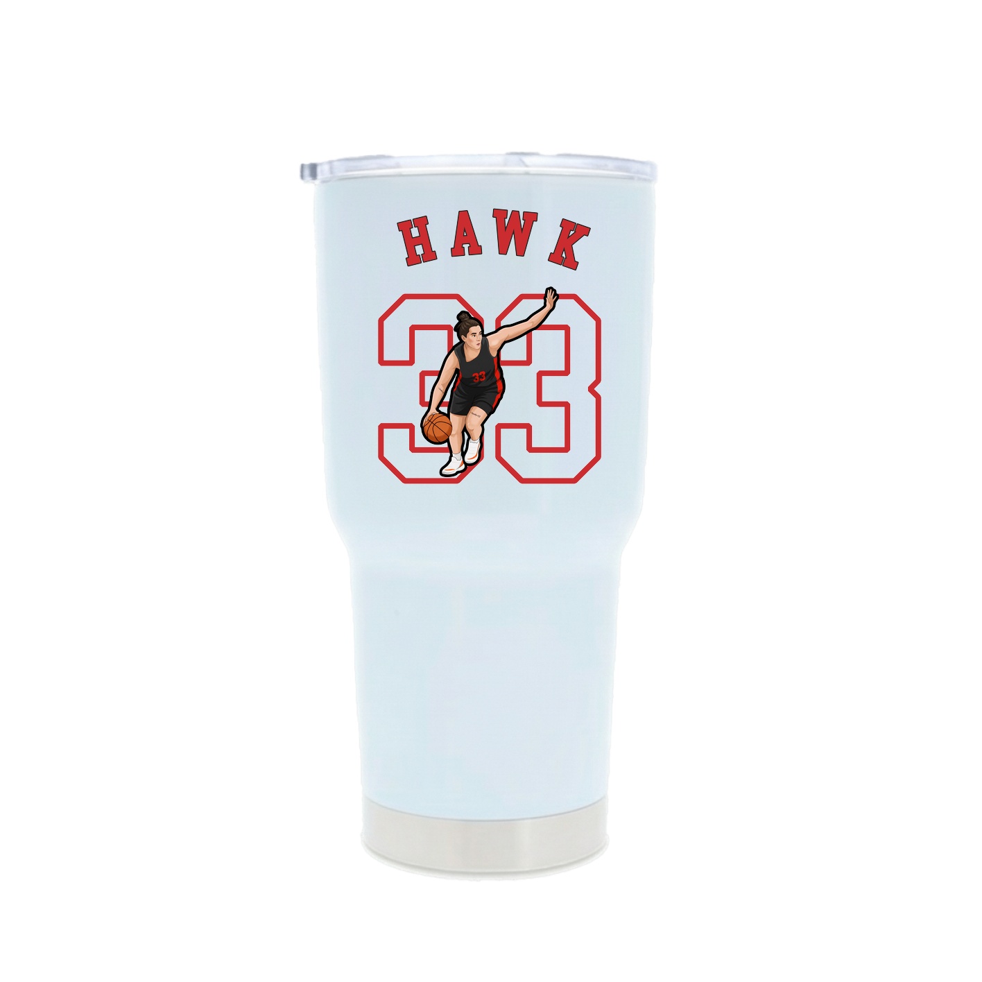 30oz Stainless Steel Tumbler — Shirsey Arch in White