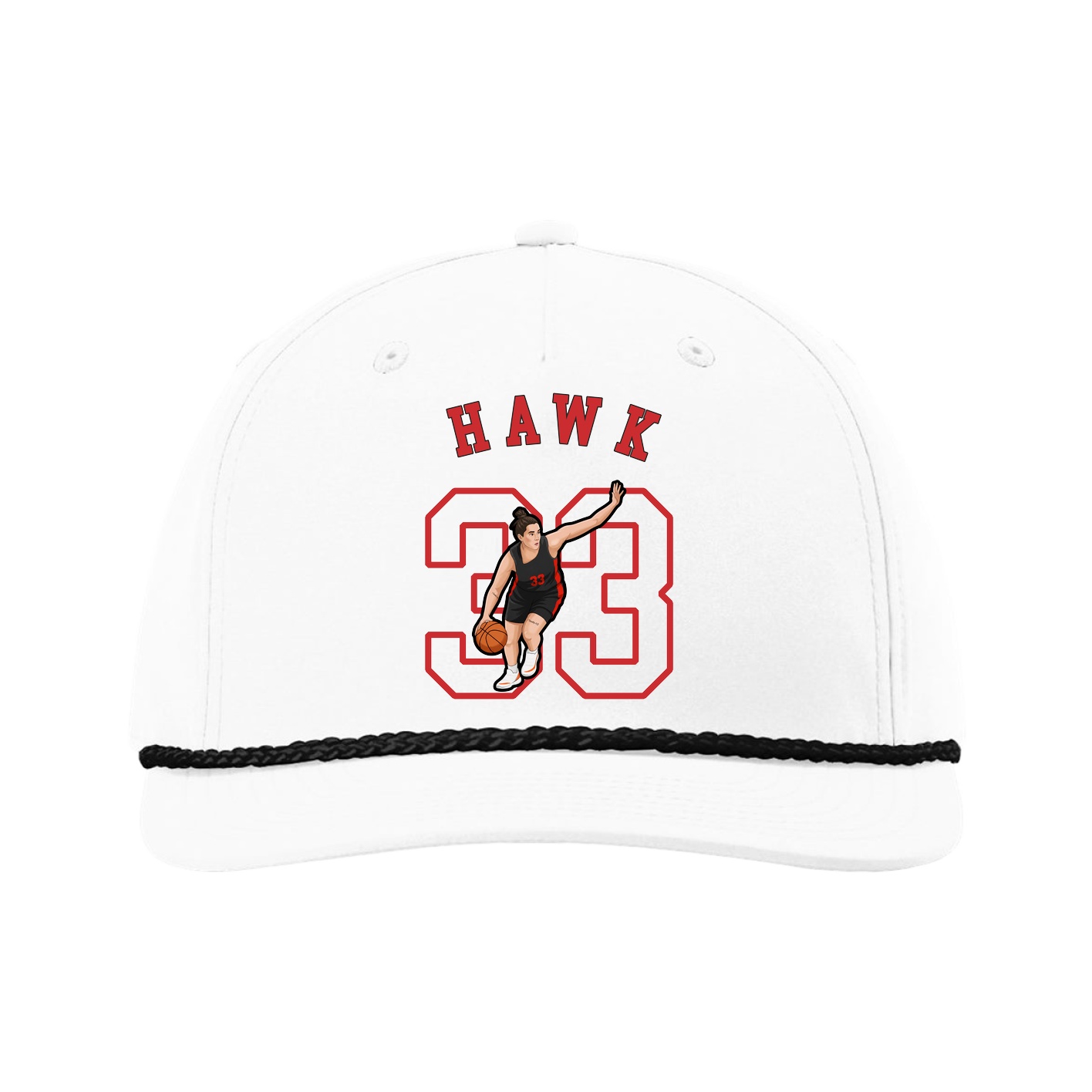 Five-Panel Classic Rope Cap — Shirsey Arch in White