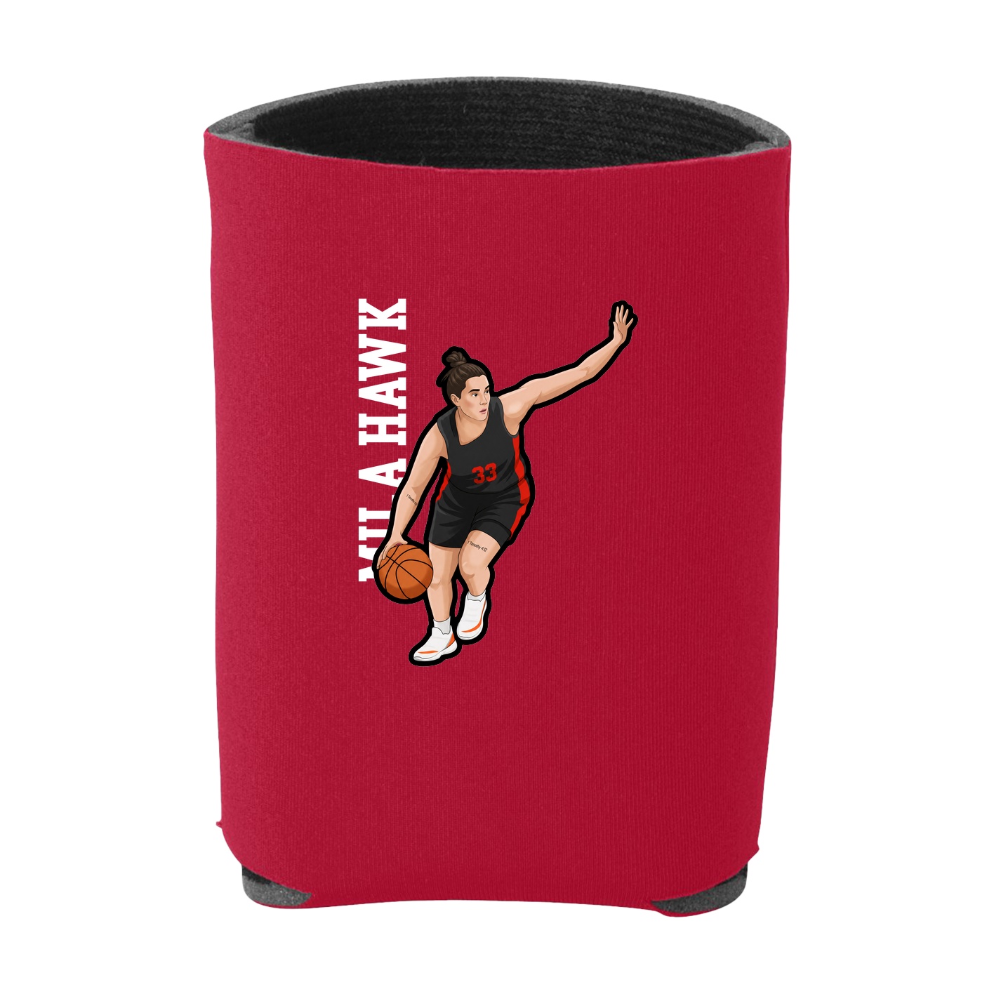 Can Holder — Name Vertical in Red