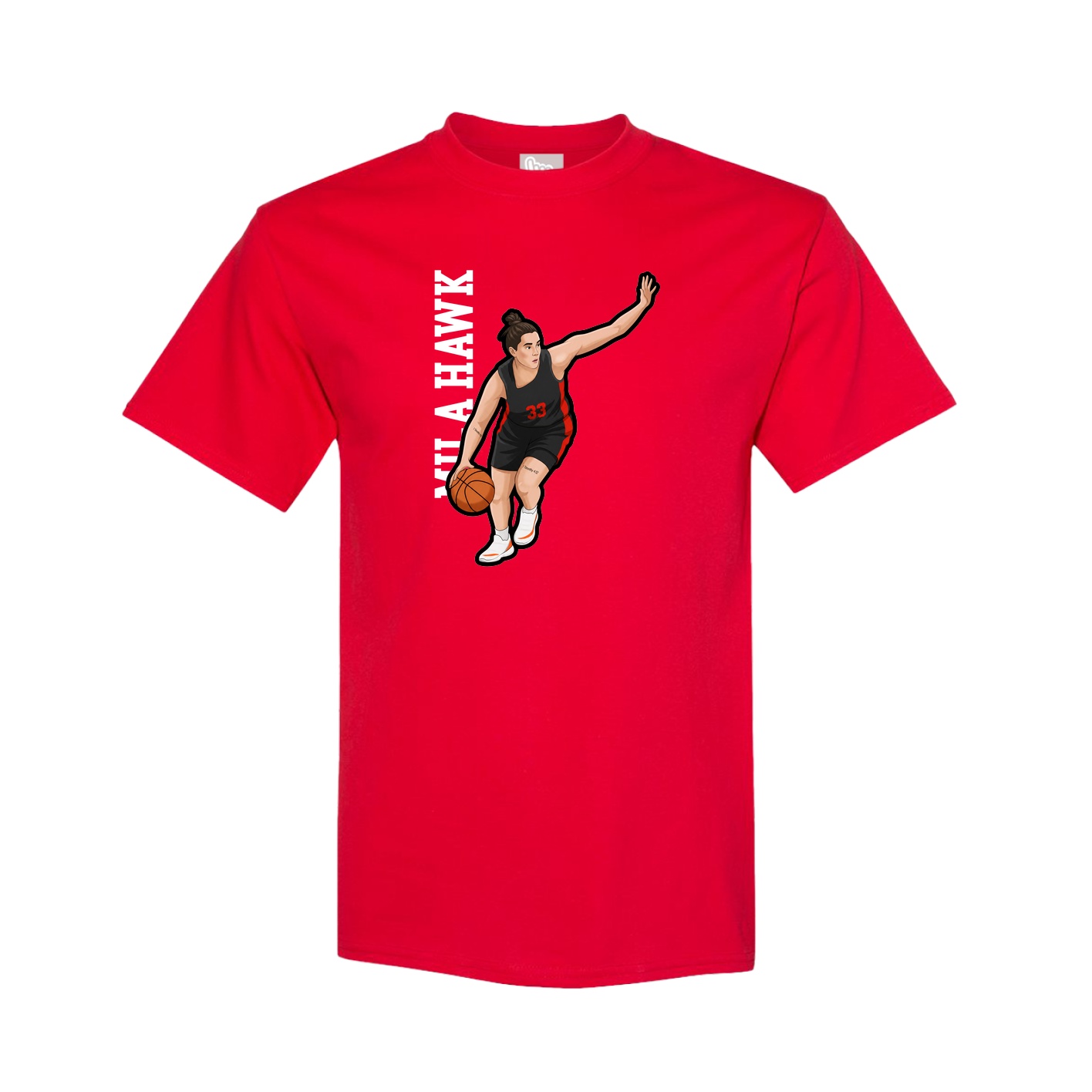 Youth Tee — Name Vertical in Red