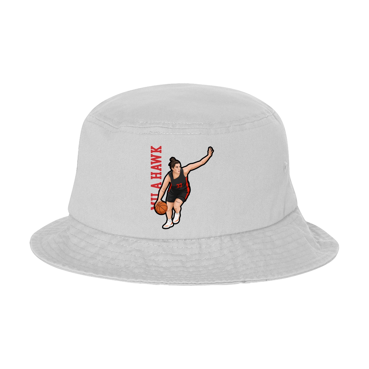 Bucket Cap — Name Vertical in White