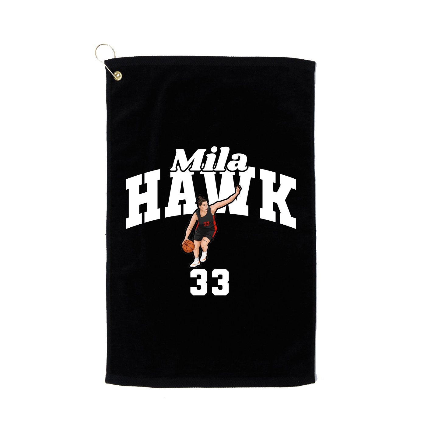 Golf Towel — Signature Arch in Black