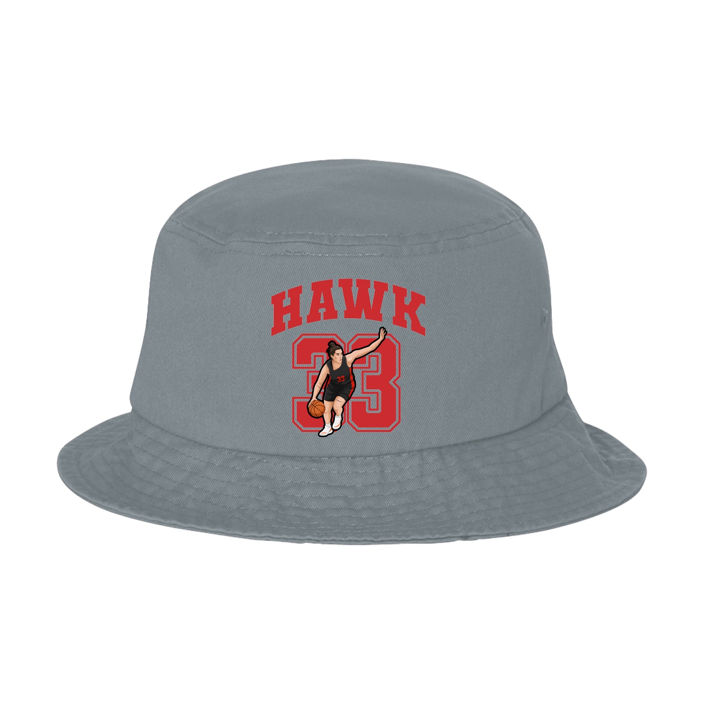 Bucket Cap — Number in Grey