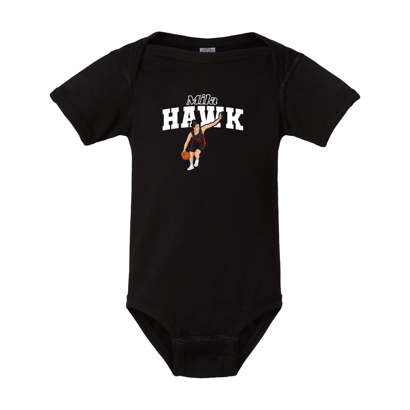 Baby Onesie — Name Arch in Black