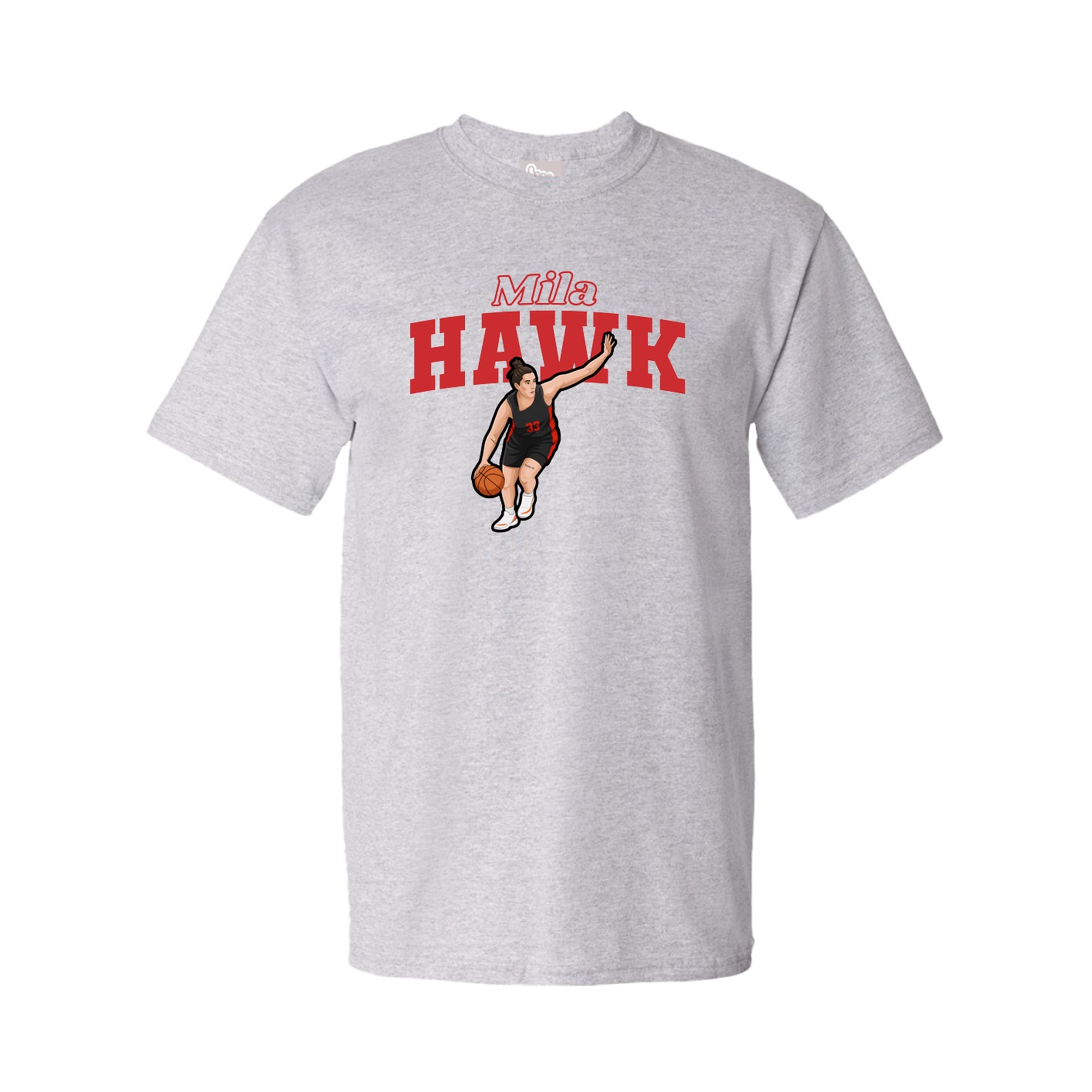 Tee — Name Arch in Grey