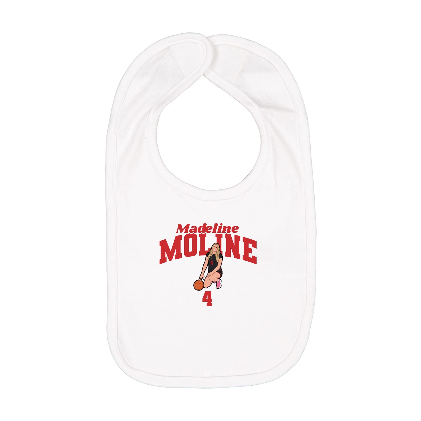 Infant Bib — Signature Arch in White