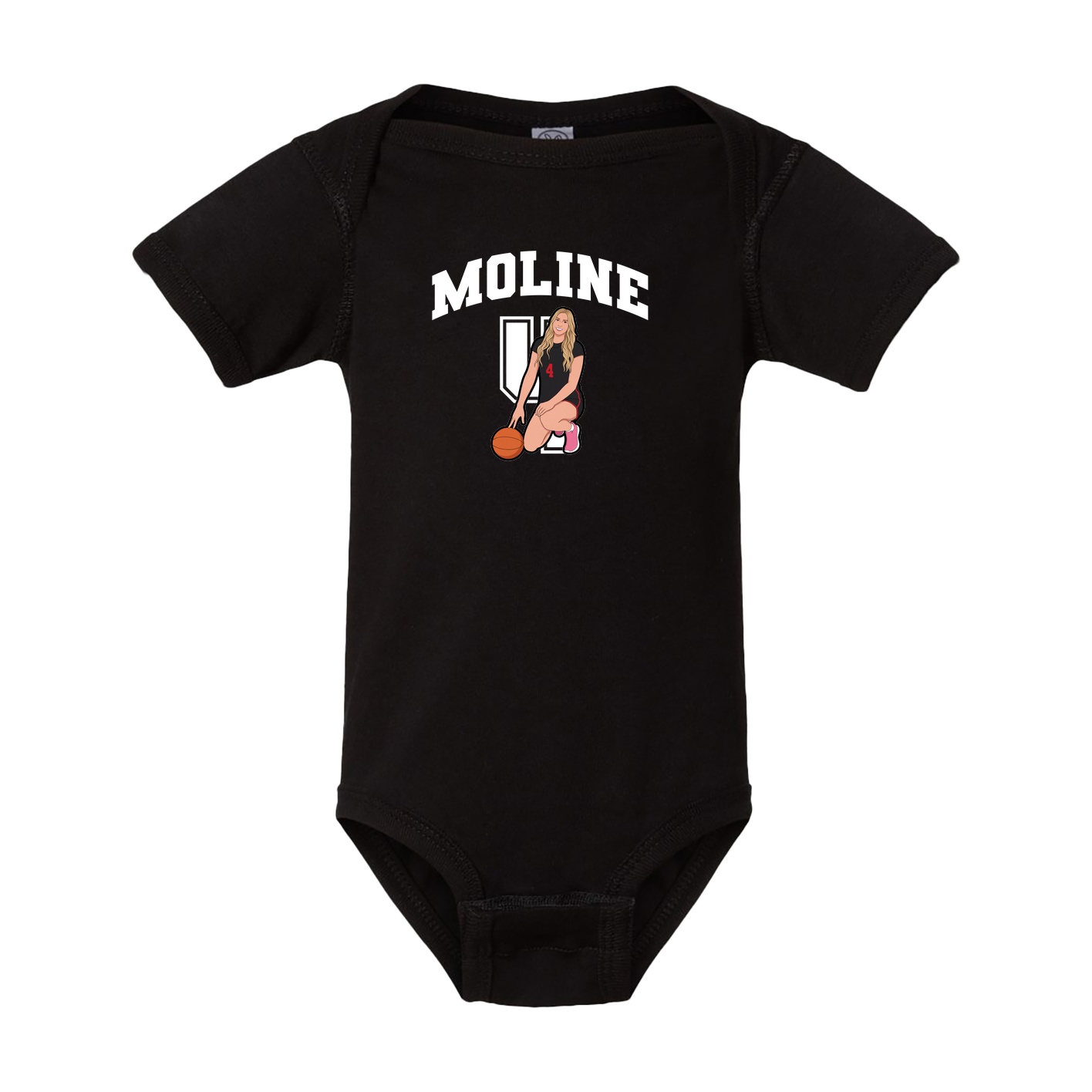 Baby Onesie — Number in Black