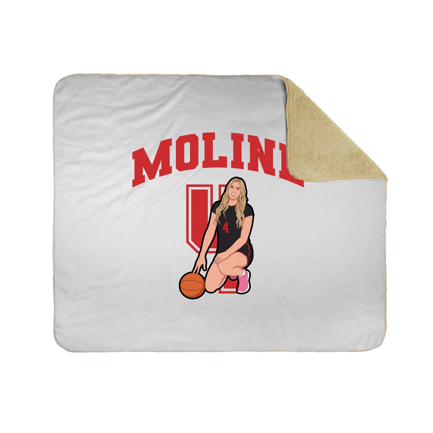 Throw Blanket — Number in White