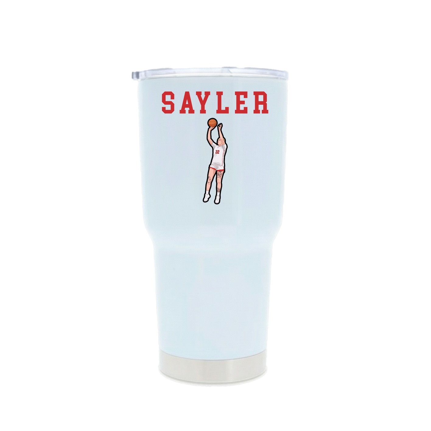 30oz Stainless Steel Tumbler — Shirsey in White
