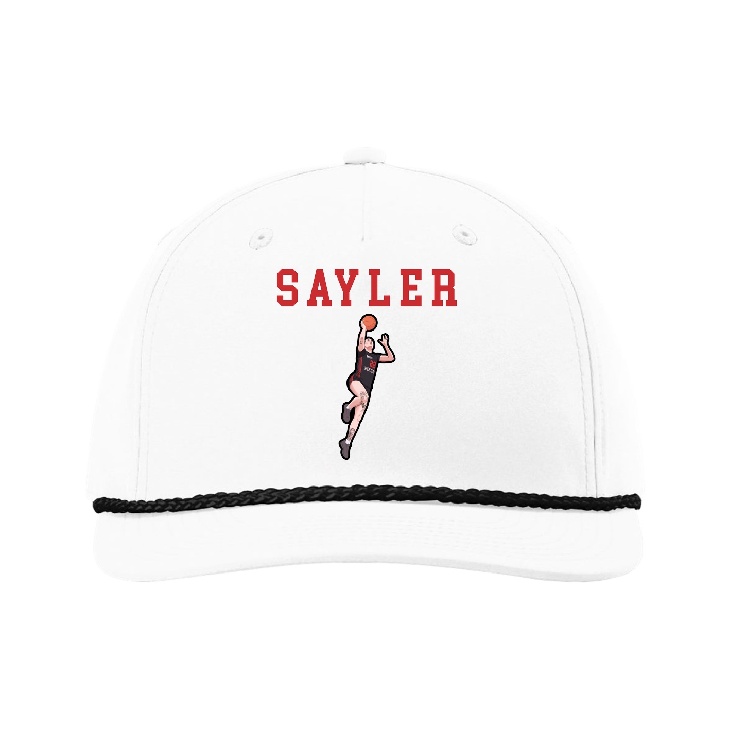 Five-Panel Classic Rope Cap — Shirsey in White