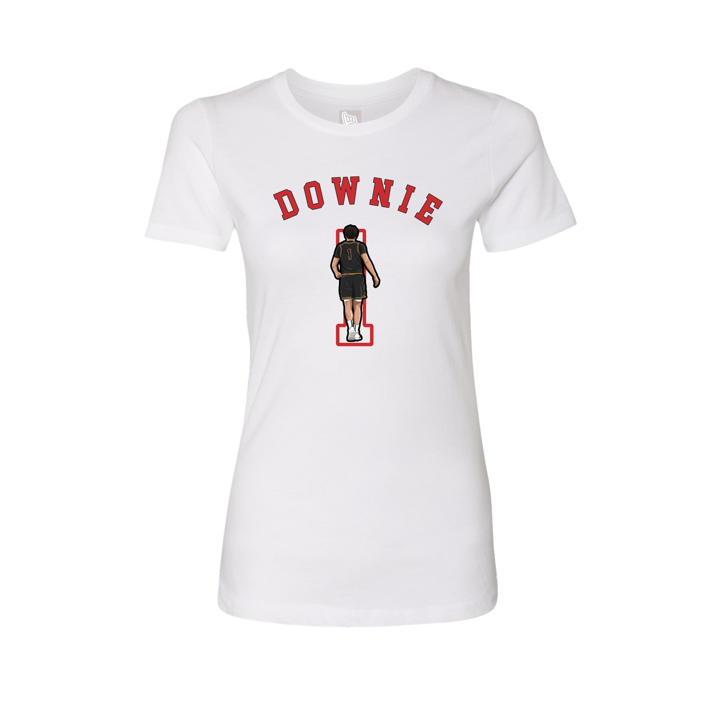 Fitted Women's Tee — Shirsey Arch in White