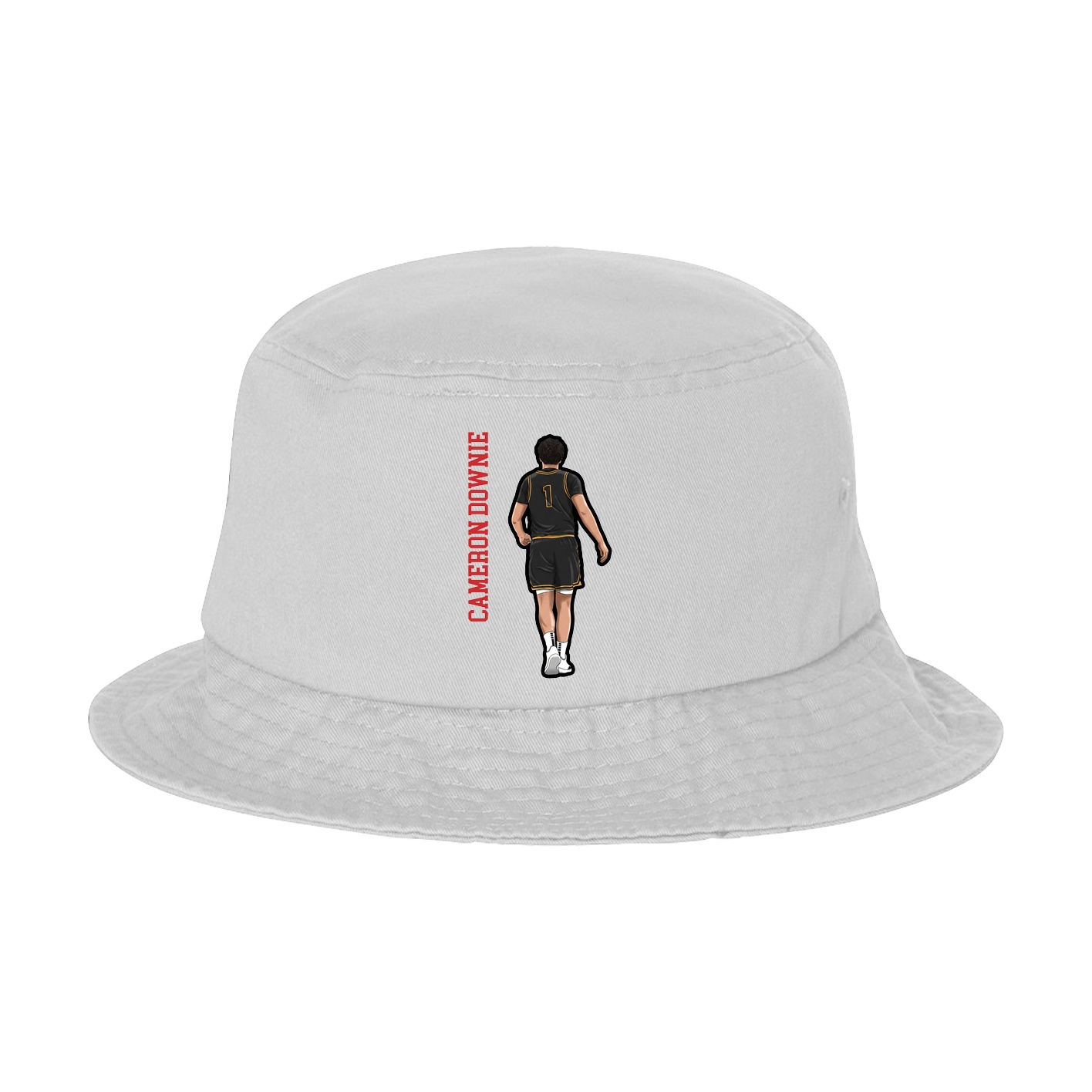 Bucket Cap — Name Vertical in White