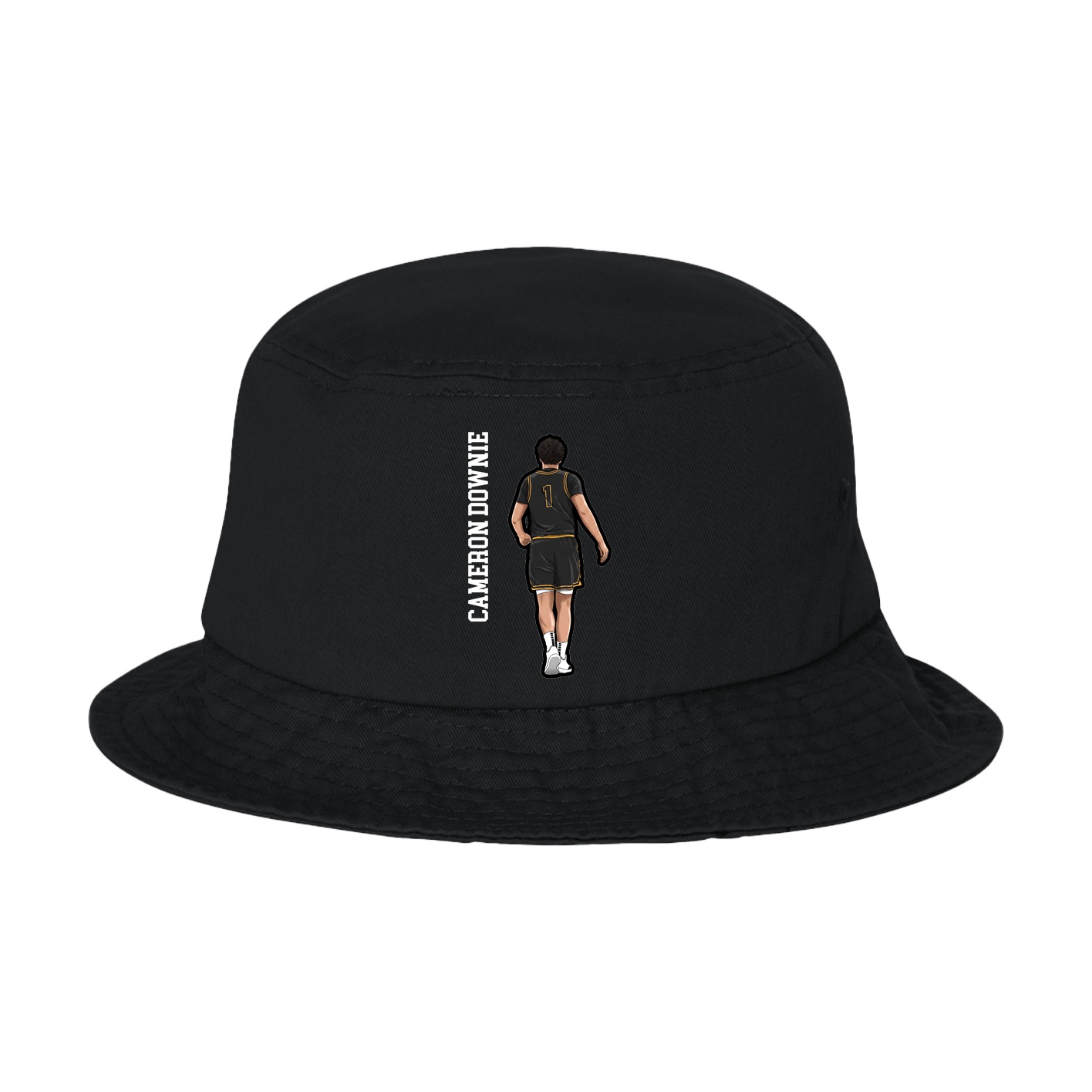 Bucket Cap — Name Vertical in Black