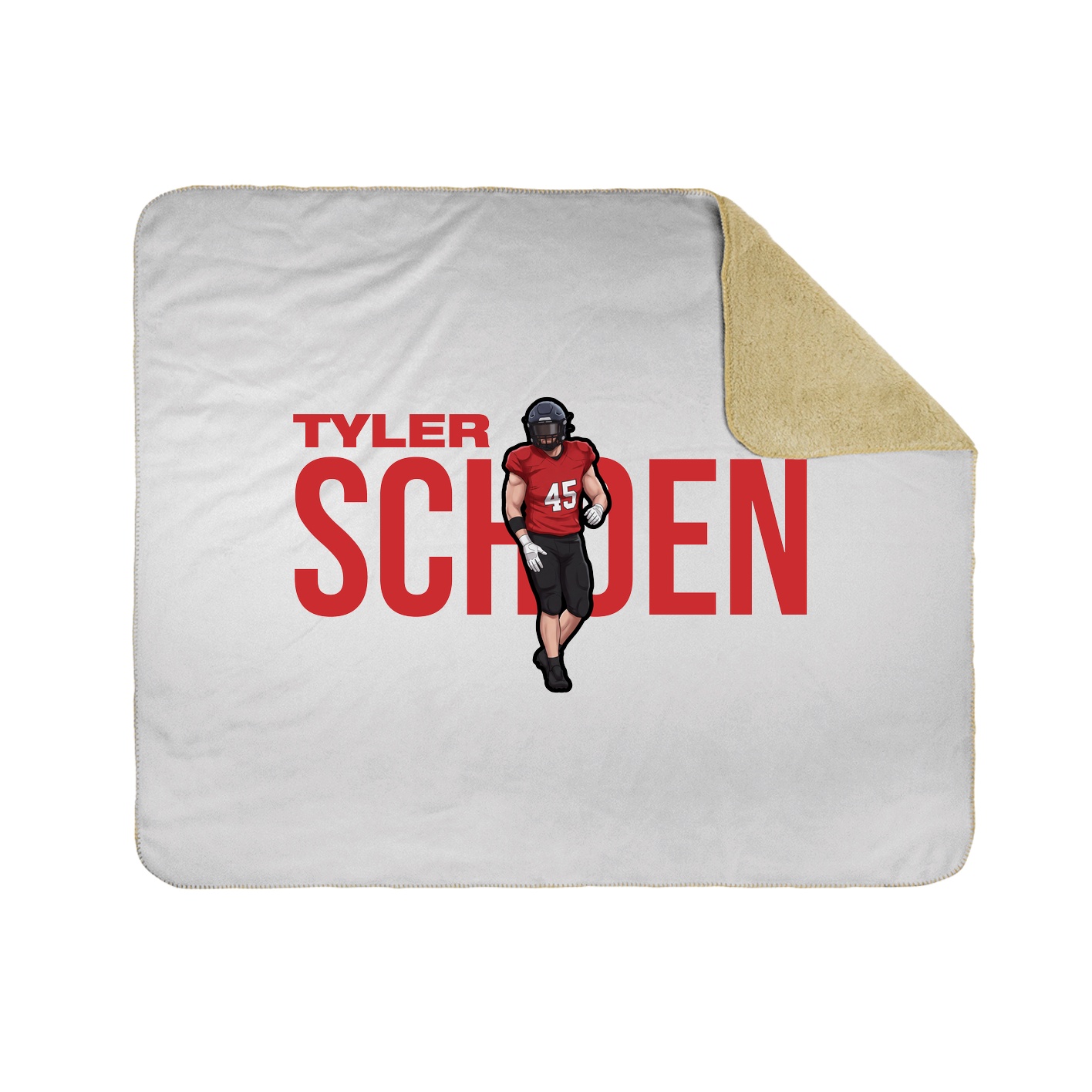 Throw Blanket — Player Name in White