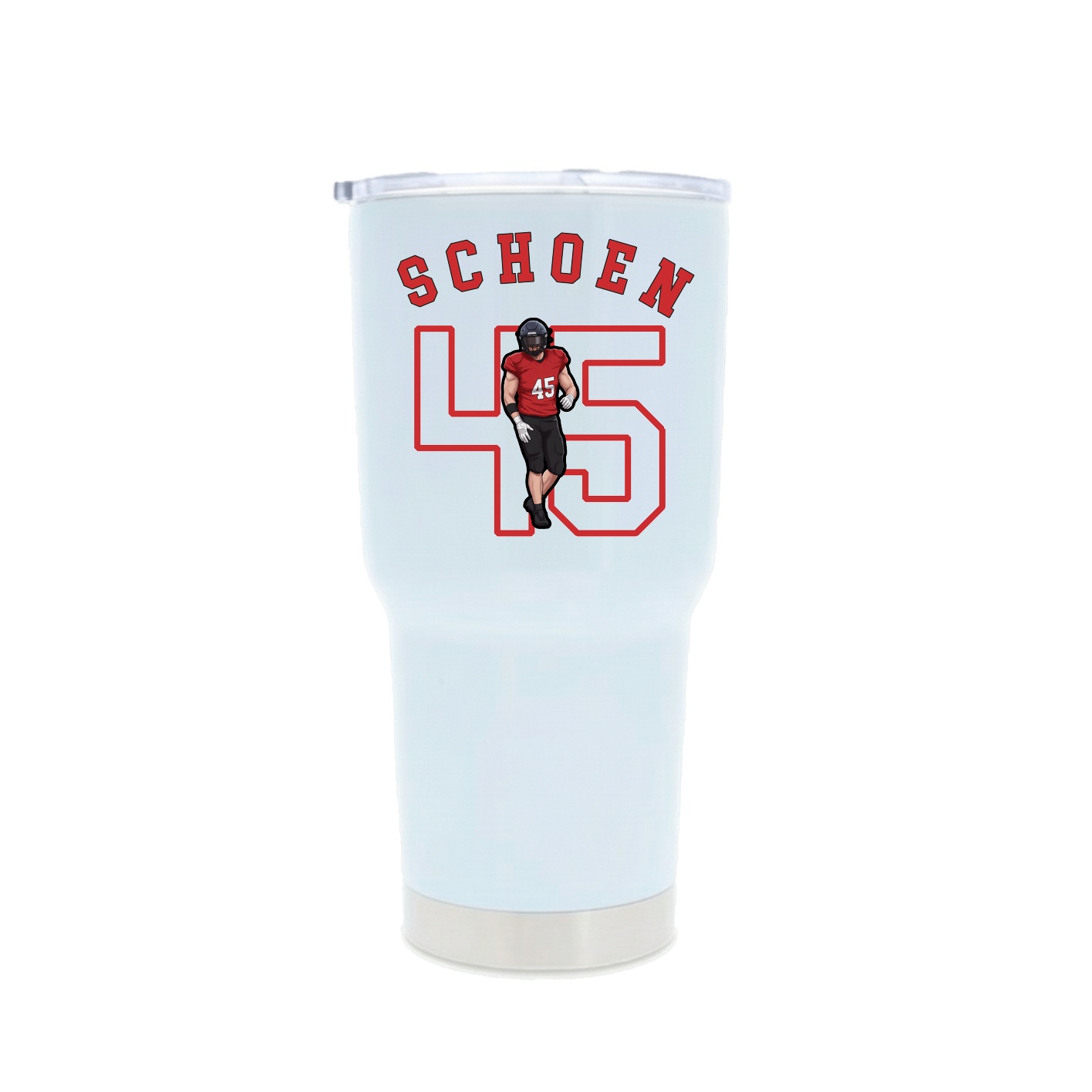 30oz Stainless Steel Tumbler — Shirsey Arch in White