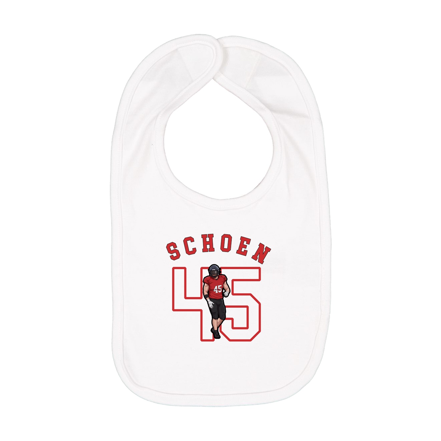 Infant Bib — Shirsey Arch in White