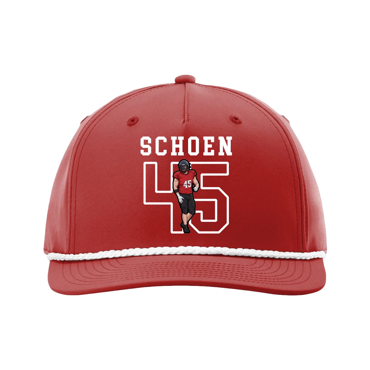 Five-Panel Classic Rope Cap — Shirsey in Red