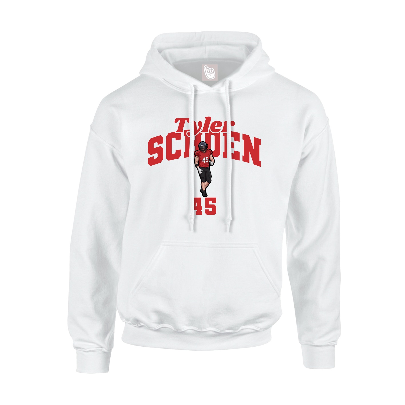 Hoodie — Signature Arch in White