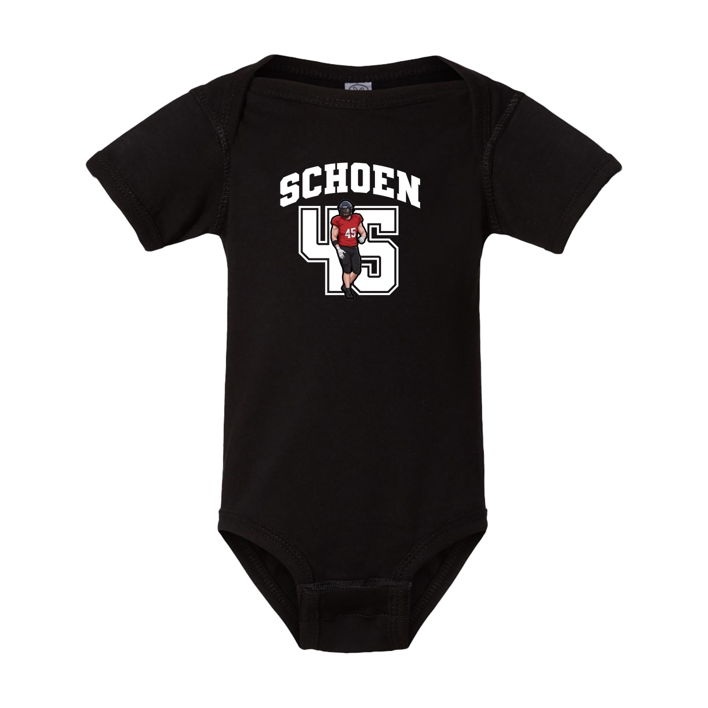 Baby Onesie — Number in Black