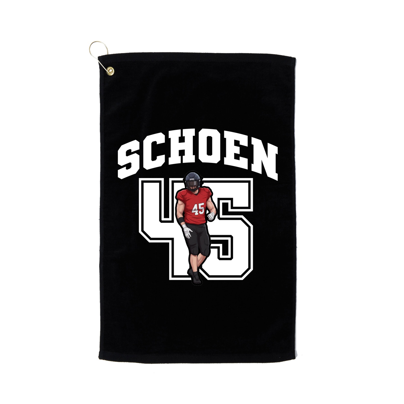 Golf Towel — Number in Black